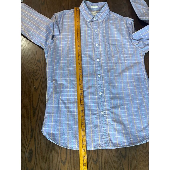 J.Crew Classic Fit Button Down Shirt Men’s Medium Purple Plaid 100% Cotton Casua - Picture 4 of 5